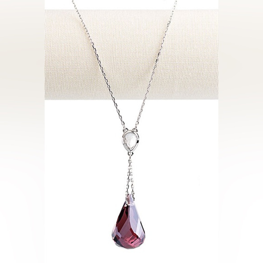 RARE FIND, Authentic Swarovski Lunar Amethyst Pendant Necklace, 1144277. BNIB.